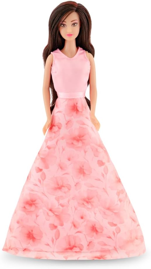 Fulla Doll with Dress-Up Closet, Mix-and-Match Outfits, Storage Compartments Pretend Play Fashion Wardrobe for Girls