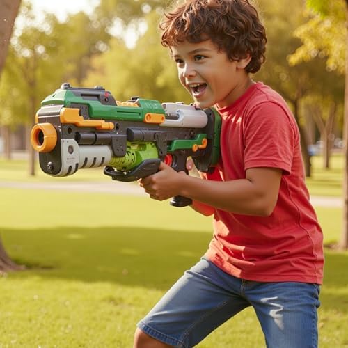 Hip Shot Falcon Clip Automatic Dart Blaster Toy with 10 Soft Darts for Kids, Battery
