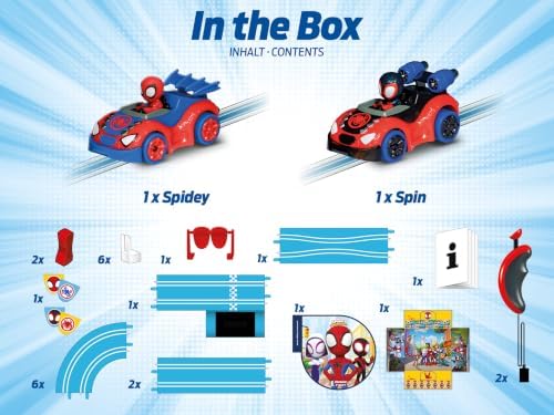 Carrera FIRST First Year Spidey Go Webs Go Slot Car Racing Set (2.9m) I Battery