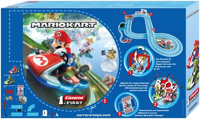 Carrera FIRST Mario vs Luigi Slot Car Racing Set (2.4m) I Battery