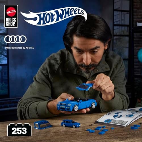 Mattel Brick Shop Hot Wheels Speed Series Building Set, '94 Audi Avant RS2 with 253