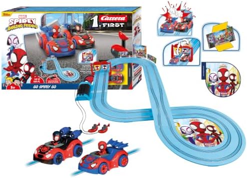 Carrera FIRST First Year Spidey Go Webs Go Slot Car Racing Set (2.9m) I Battery