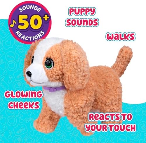 Little Live Pets Ouchies Exclusive Hazel The Poodle Plush, 50+ Sounds, Limping to Walking