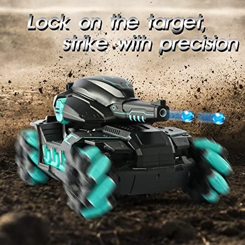 RC Tank That Shoots BBS, Nerf Tank Toy Kids Gift, Remote Control Tank for 8 Year Old Boy Toys, Hand Controlled RC Car with Water Bullet, Nerf Robot Hand Remote Control Car, RC Cars for Boys Age 8