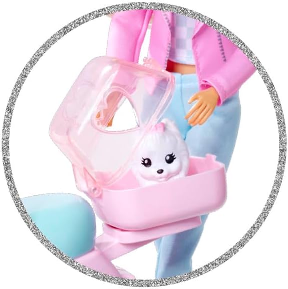 Simba Steffi Love Chic City Scooter Doll Set, 29 cm Fashion Doll with 27 cm Pink Scooter