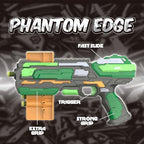 Hip Shot Phantom Edge Manual Dart Blaster for Kids, Includes 6