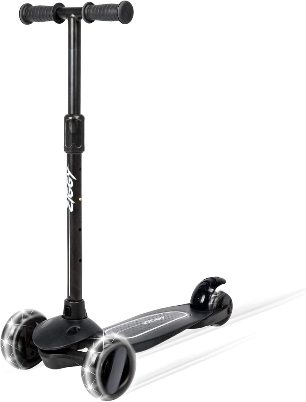 ZIGGY 3-Wheel Tilt Scooter for Kids Ages 2-10 | Red Kick Scooter with LED Light-Up Wheels, 4-Height Adjustable