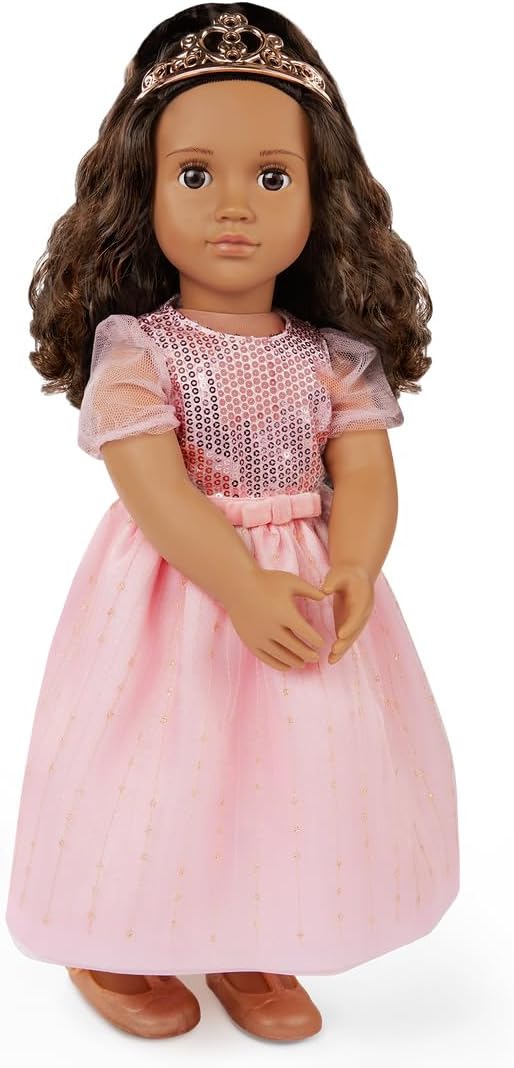 Our Generation Doll w/Princess Dress, Doll with Pink Gown & Tiara Estrella
