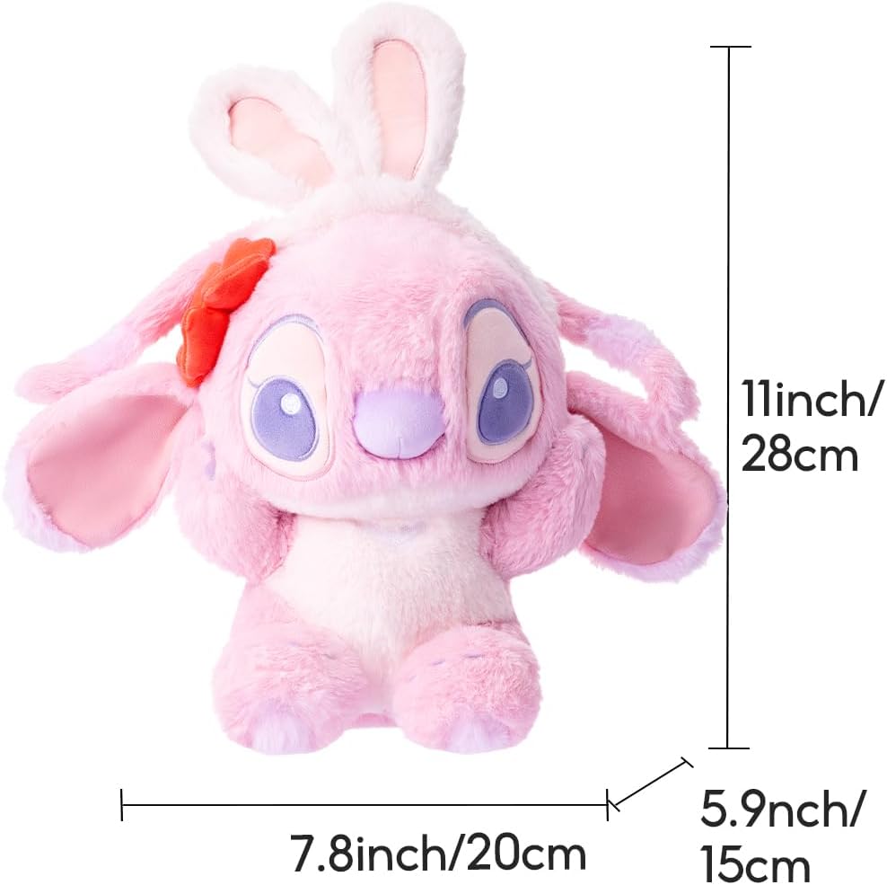 MINISO 11'' Lilo & Stitch Collectio Costume Changing Bunny Plush Toy (Angel) Stuffed
