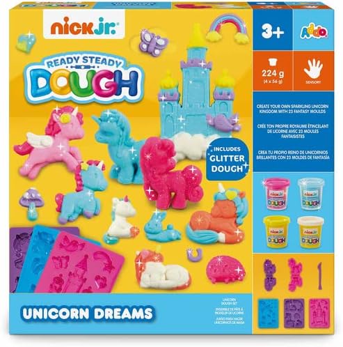 Addo Nick Junior Dough Unicorn Dreams 280g, Play Dough, Clay Toys, Moulding Arts & Craft