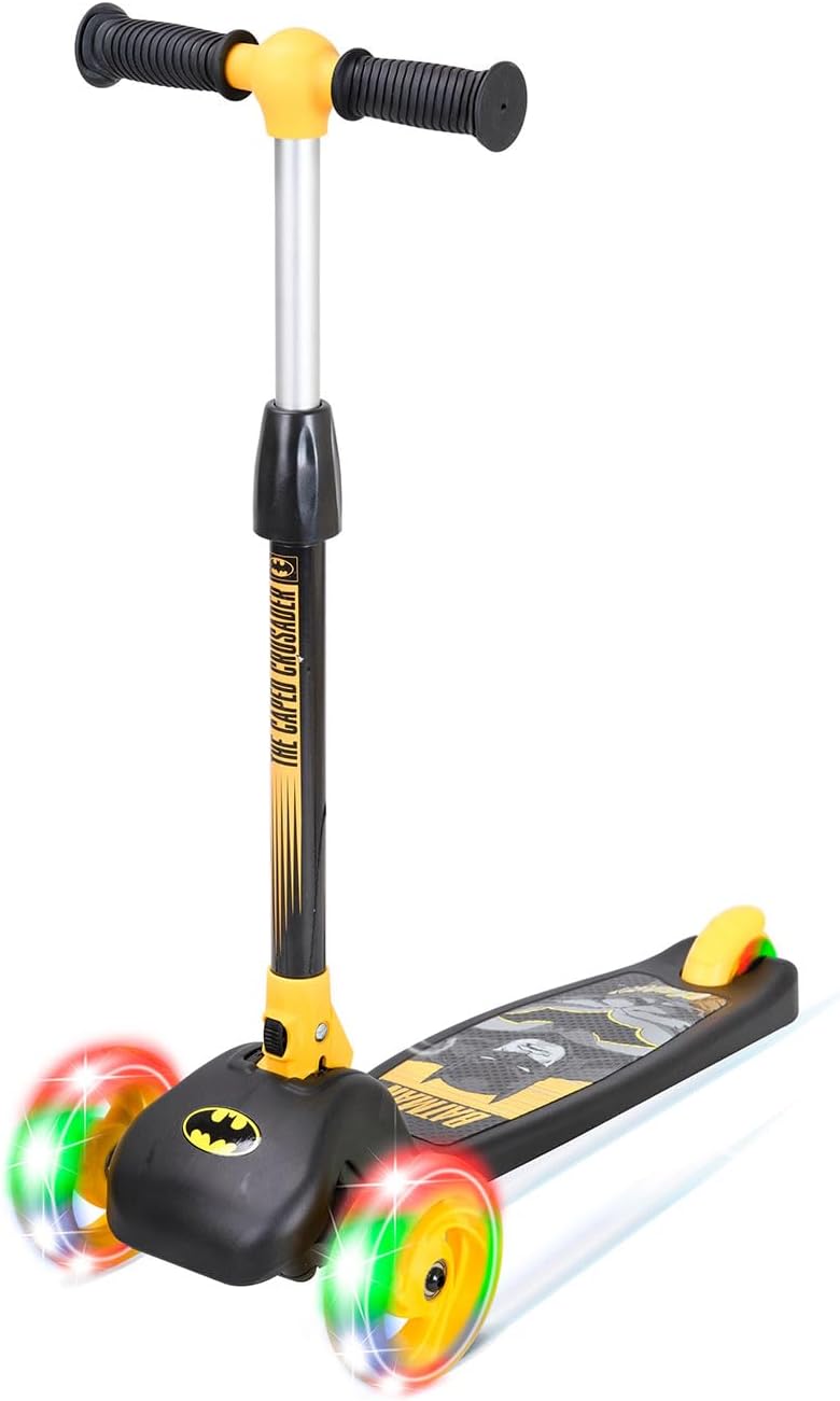 Spartan Spartan 3-Wheel LED Folding Scooter - Official Character Graphics, Tri-Color LED Wheels, Adjustable Handlebar toy
