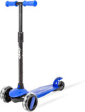 Ziggy ZIGGY 3-Wheel Tilt Scooter for Kids Ages 2-10 | Red Kick Scooter with LED Light-Up Wheels, 4-Height Adjustable toy