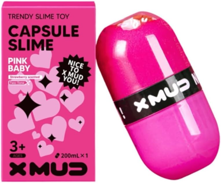 X Mud Capsule Slime, Pink Baby