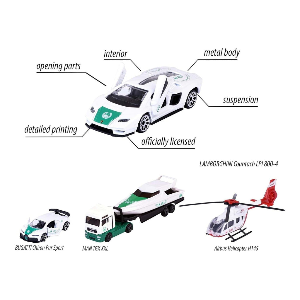Majorette Dubai Police Force Pack, 5 Pcs, Assorted, 212053188047