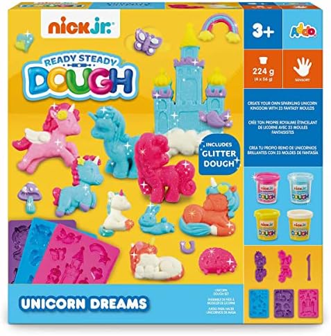 Addo Nick Junior Dough Unicorn Dreams 280g, Play Dough, Clay Toys, Moulding Arts & Craft