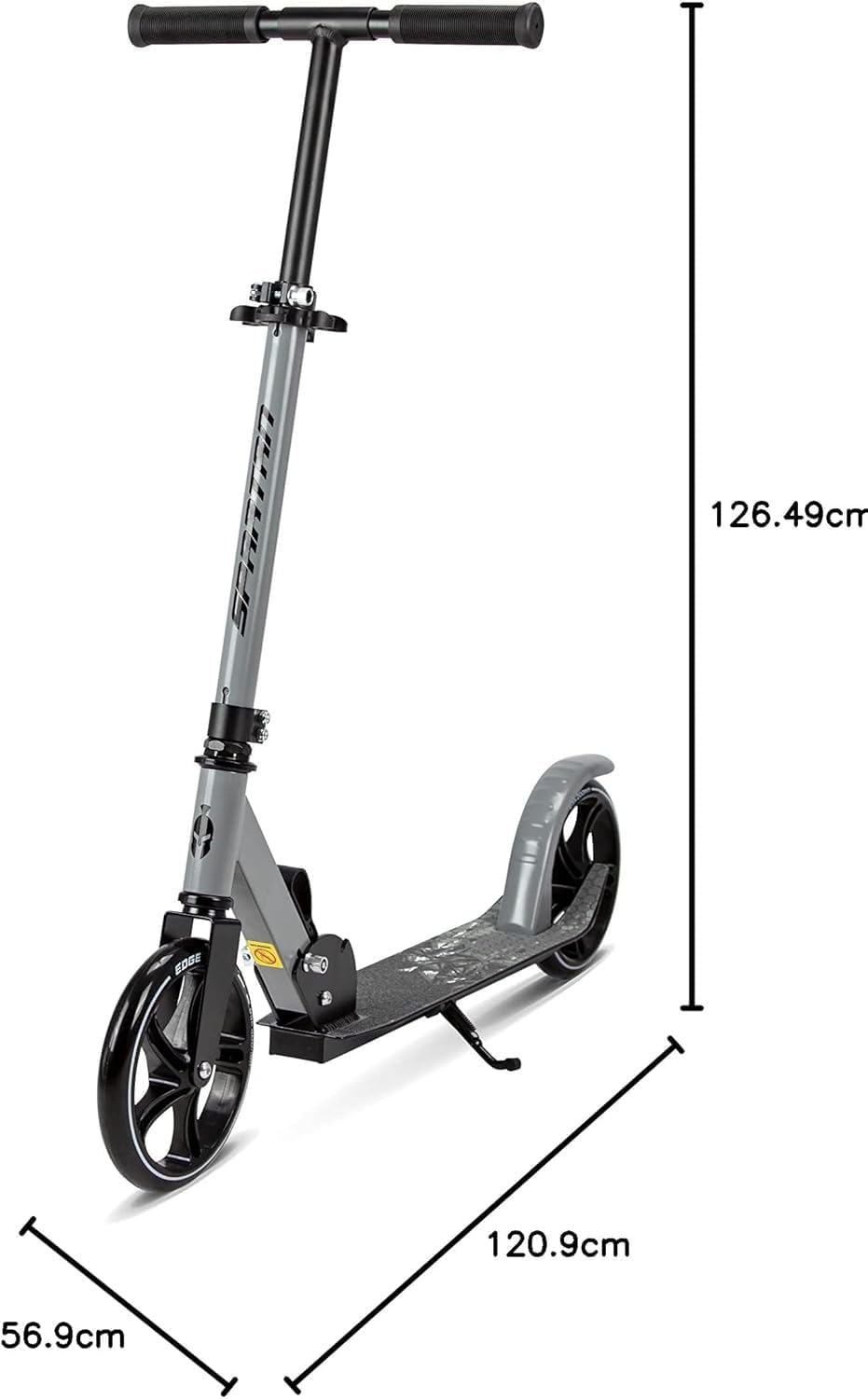 Spartan Edge 200 mm Folding Kick Scooter for Kids & Teens SP-7077 - Big PU Wheels, ABEC-7 Performance Bearings