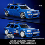 Mattel Brick Shop Hot Wheels Speed Series Building Set, '94 Audi Avant RS2 with 253