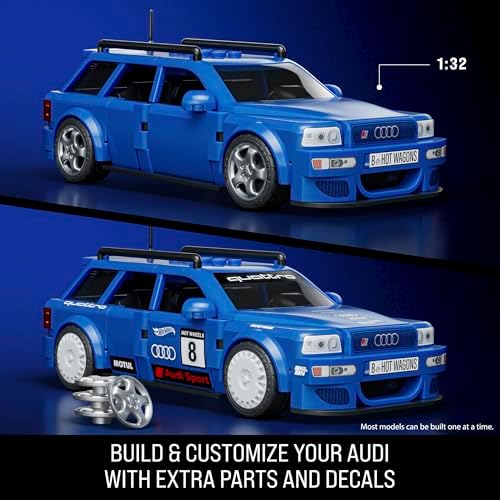 Mattel Brick Shop Hot Wheels Speed Series Building Set, '94 Audi Avant RS2 with 253
