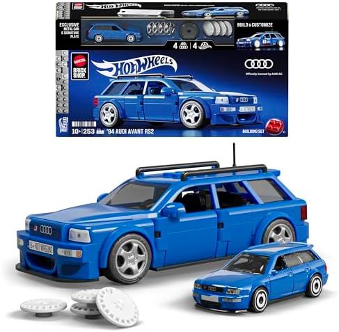 Mattel Brick Shop Hot Wheels Speed Series Building Set, '94 Audi Avant RS2 with 253