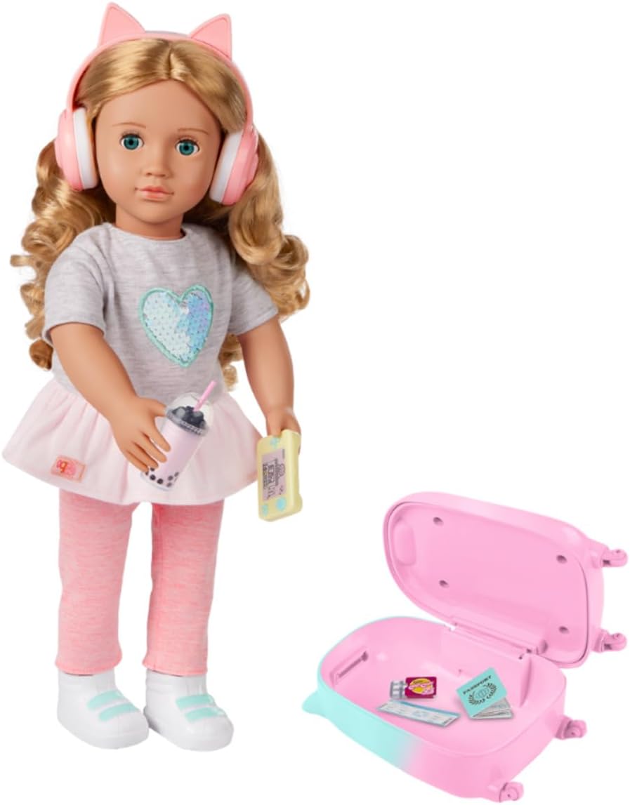 Our Generation Activity Travel Doll W/Accessories, Linzi