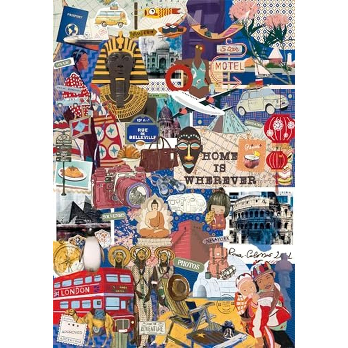 Clementoni - 37072 Jigsaw Puzzle 1000 Pieces for Adults and Children, Special Series, Massimalismo Travel & Culture Theme, Compact Box with Poster Included, Gift Idea for Men and Women, Made in Italy