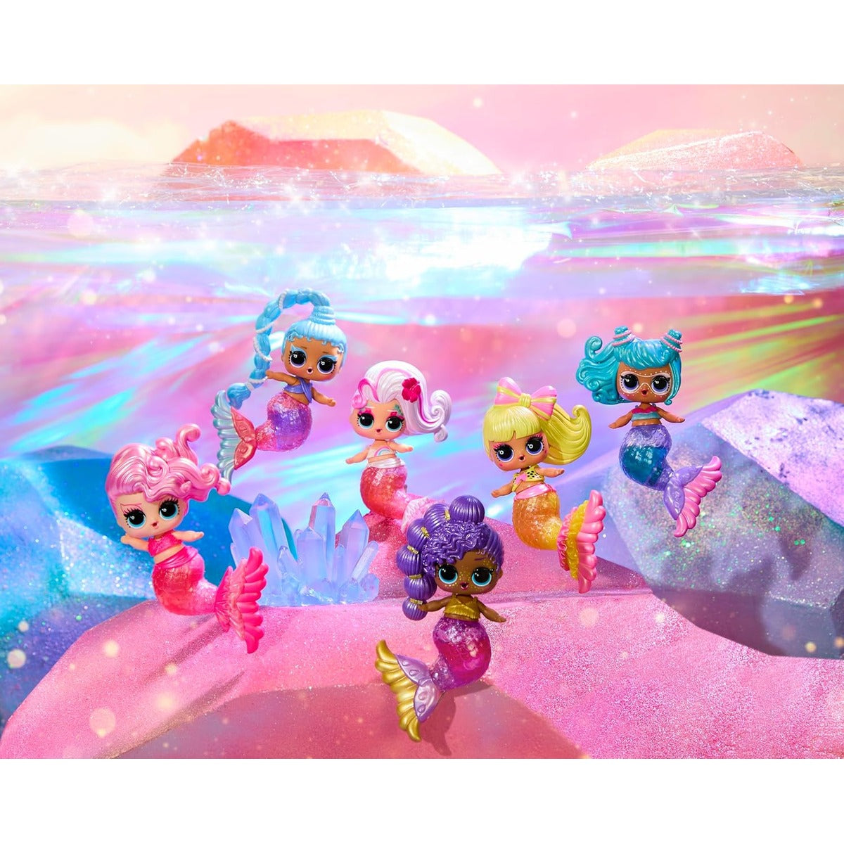 LOL Surprise Mermaids Makeover Magic Tots with DIY Wearable Lip Gloss Makeup for You and Your Doll, Fun Water Play, Gift for Kids Ages 4+