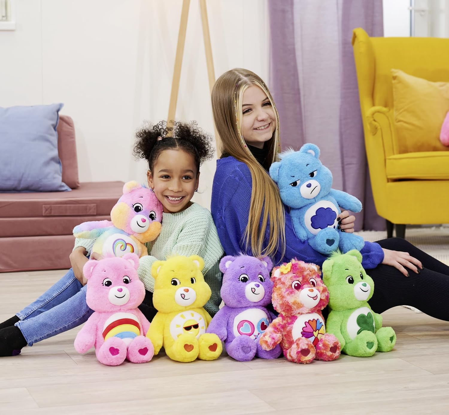 Simba - Lucky Bear Flower Power Cuddly Toy 35 cm - Cuddly Soft Plush Toy -