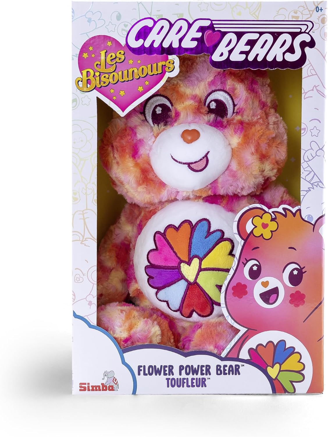 Simba - Lucky Bear Flower Power Cuddly Toy 35 cm - Cuddly Soft Plush Toy -