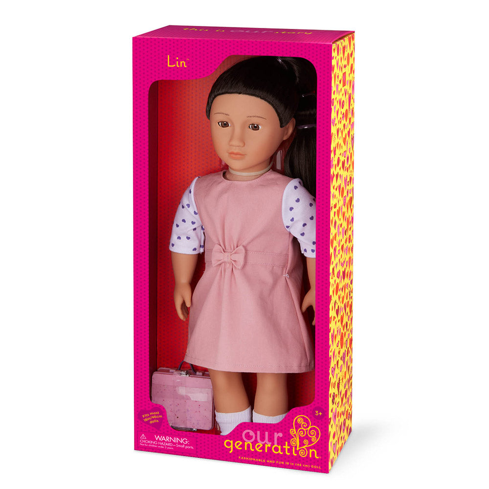 Our Generation - Lin Doll With School Uniform - 18 Inch