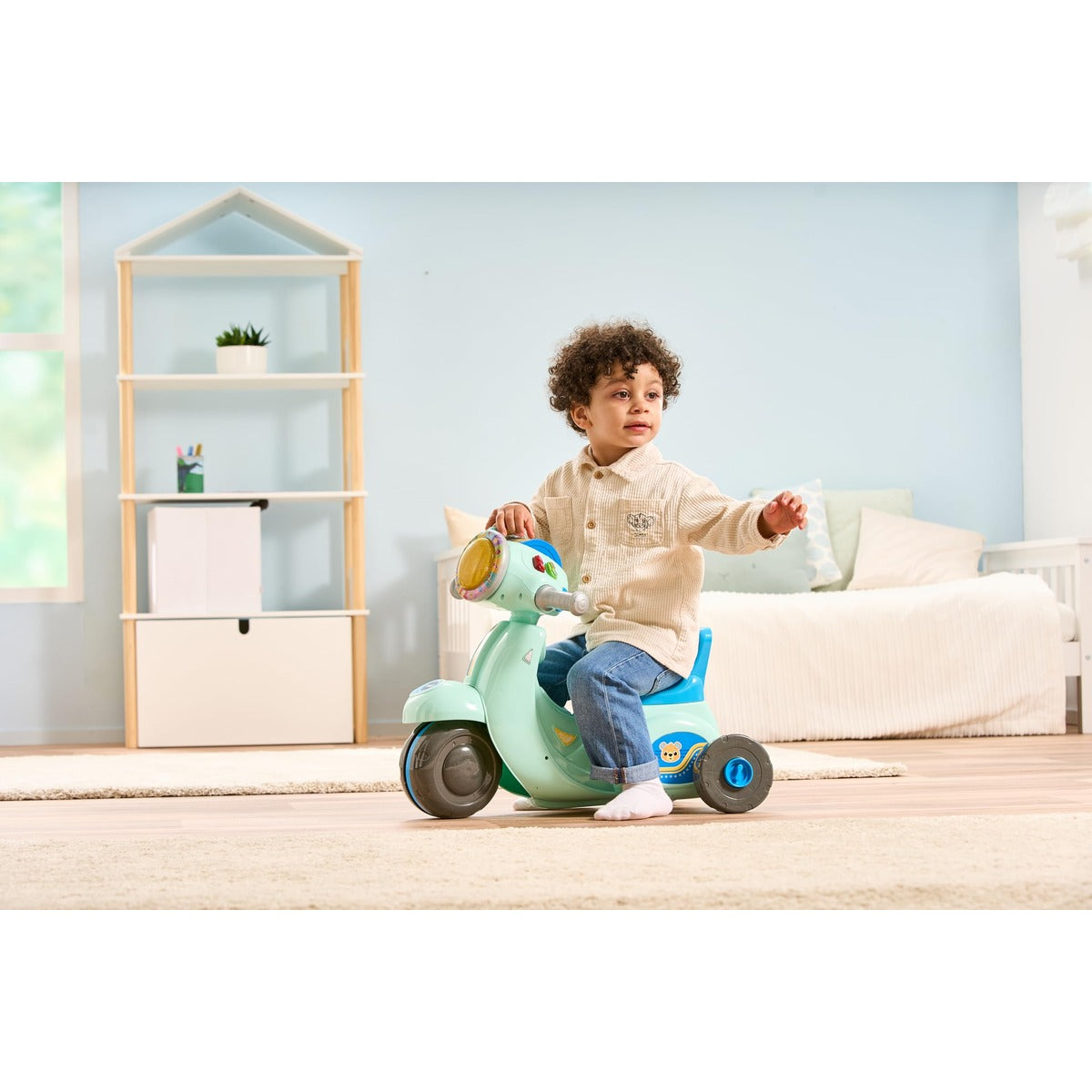 VTech Baby 2-in-1 Ride & Balance Scooter, Blue