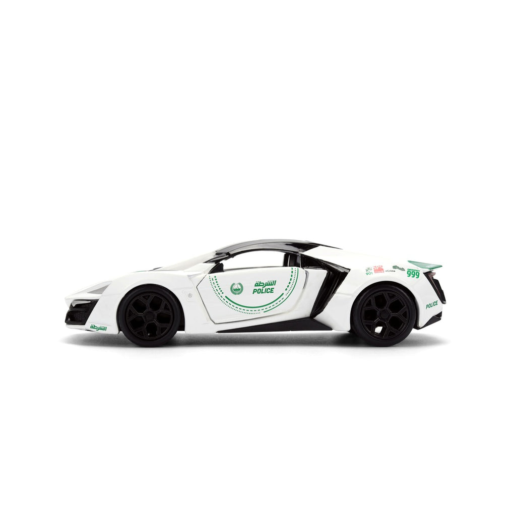 Jada - 1:32 Dubai Police With Motor Lykan Hyper Sport - White/Green