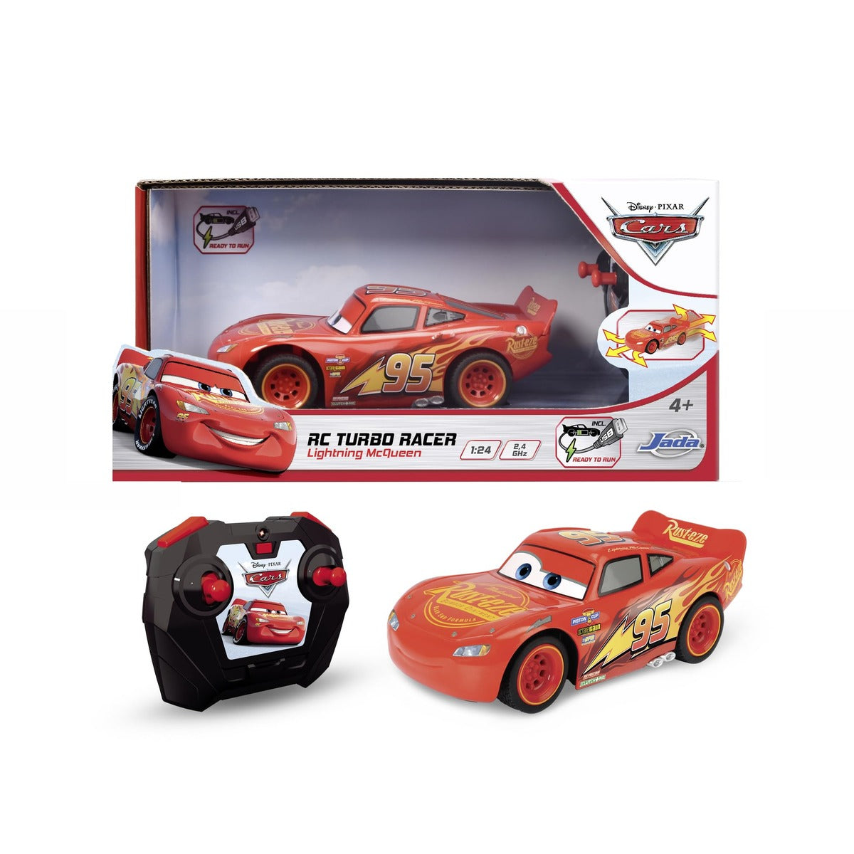 Disney Cars RC Turbo Racer Lightning McQueen 1:24 Modern