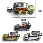 RathaNova Play Land Rover Defender 1:22 Scale Die-Cast Remote Control Car with Smoke Effect, LED Lights, Opening Doors, USB Charging, Multicolor (Green Defend)