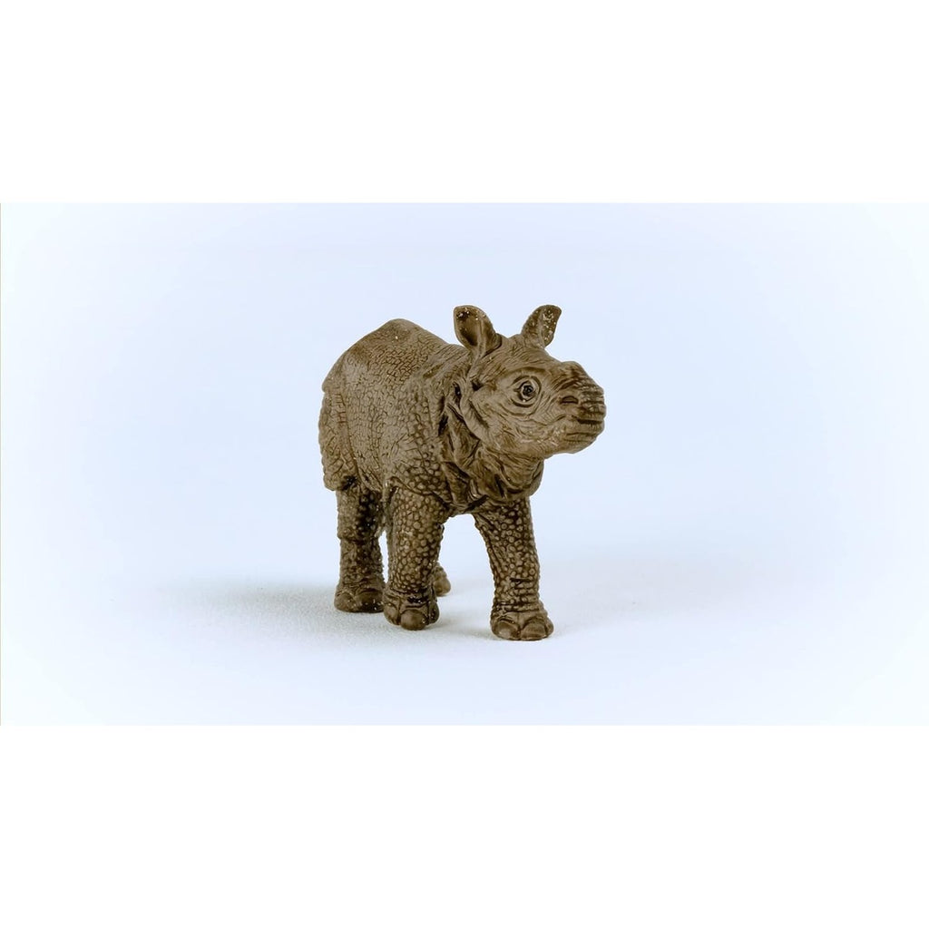 Schleich Wild Life Realistic Baby Indian Rhinoceros Figurine