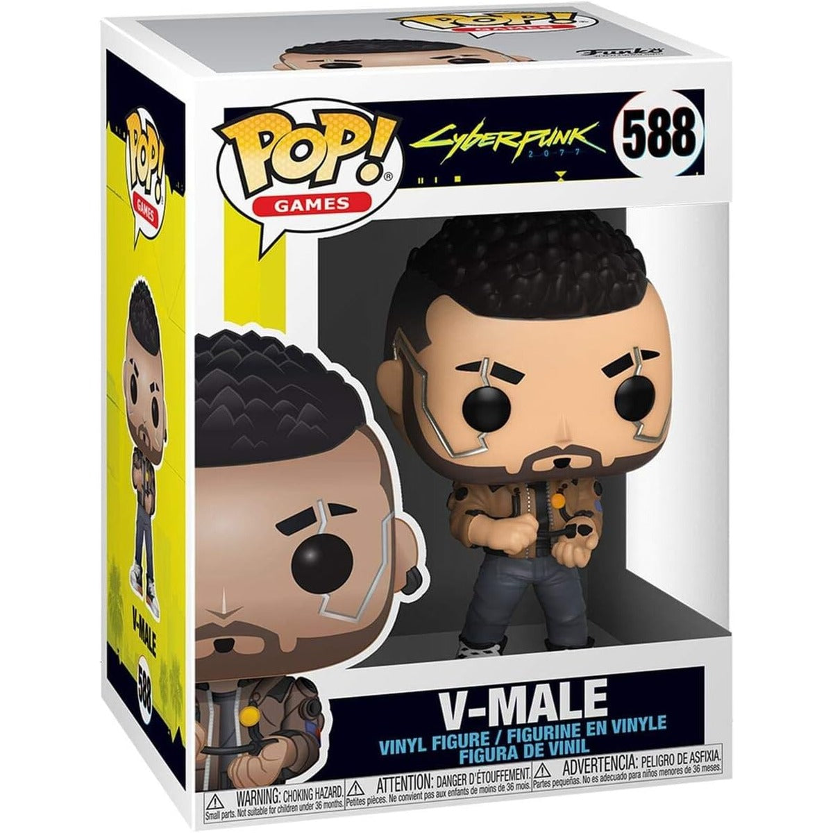 Funko Pop! Games: Cyberpunk 2077 - V-Male, Multicolor