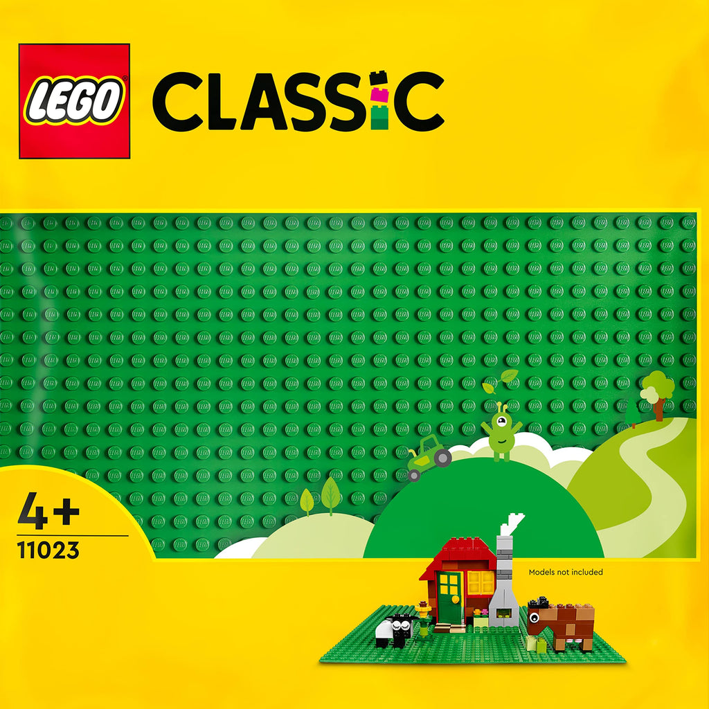 LEGO® Classic Green Baseplate 11023 Building Kit; Open-Ended Creative