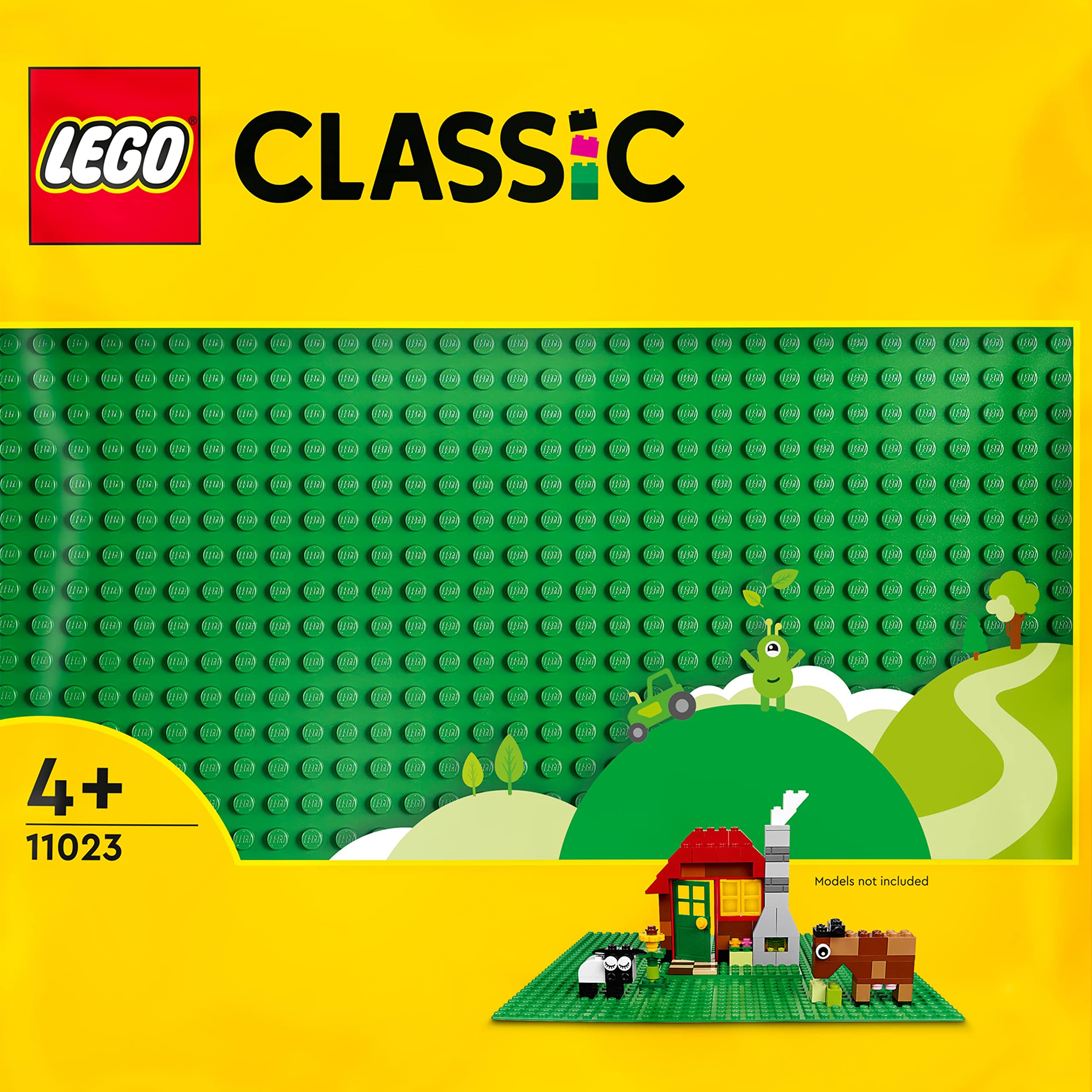 LEGO® Classic Green Baseplate 11023 Building Kit; Open-Ended Creative