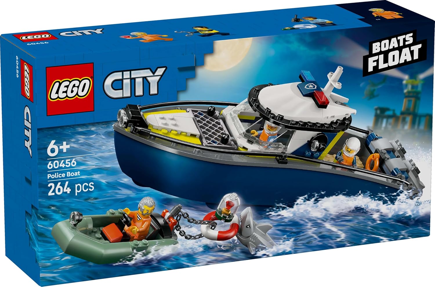 Lego 60456 City Police Boat Chase Toy Birthday Present Blocks