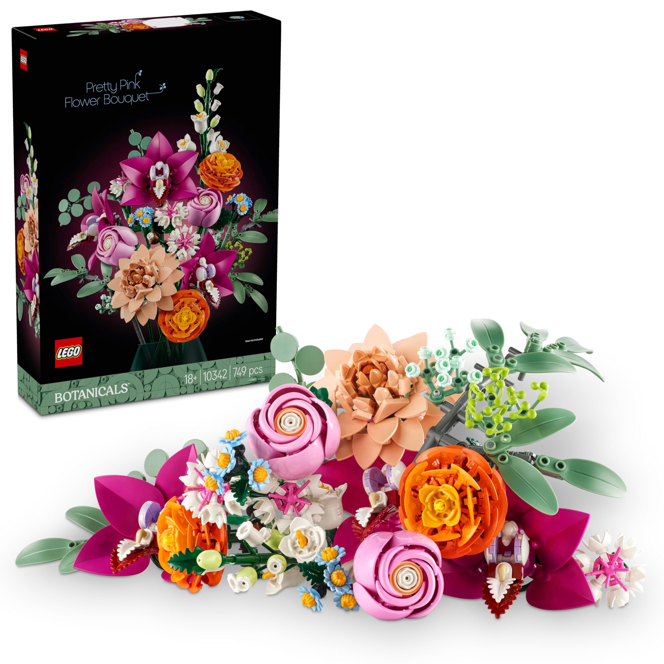 LEGO 10342 Botanical Pink Bouquet Toy, Birthday