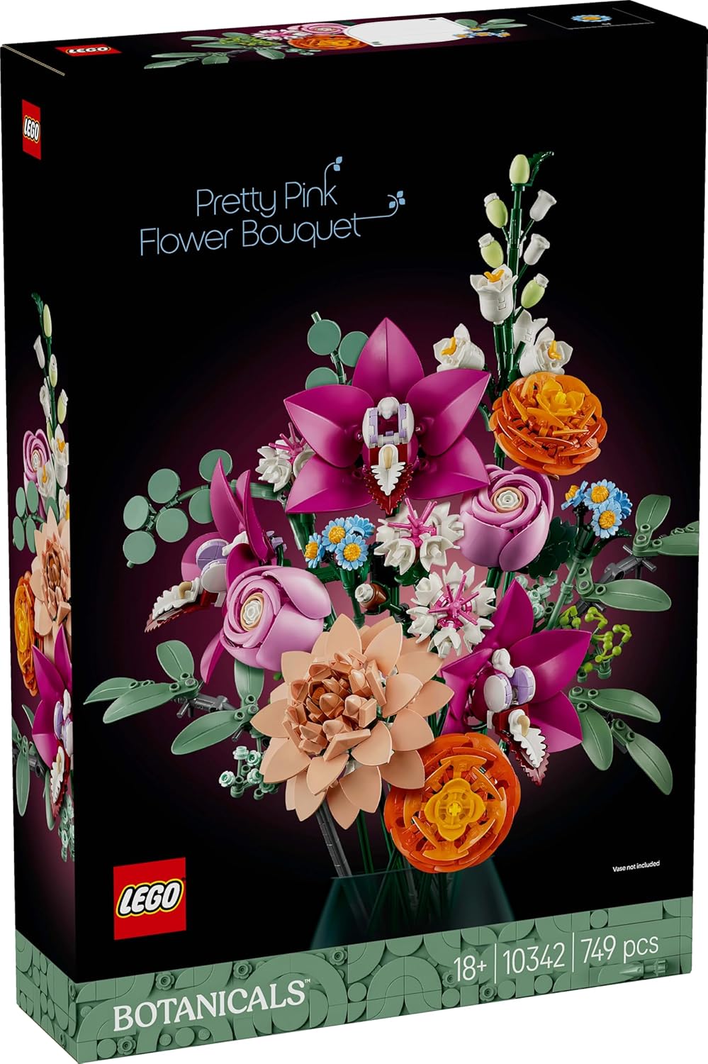 LEGO 10342 Botanical Pink Bouquet Toy, Birthday