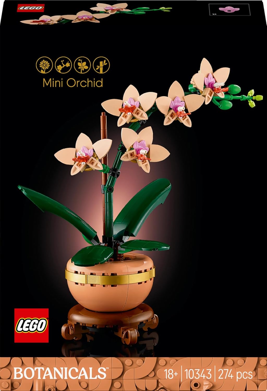 Lego 10343 Botanical Orchid Toy Toy Birthday Present Block Mother's Day