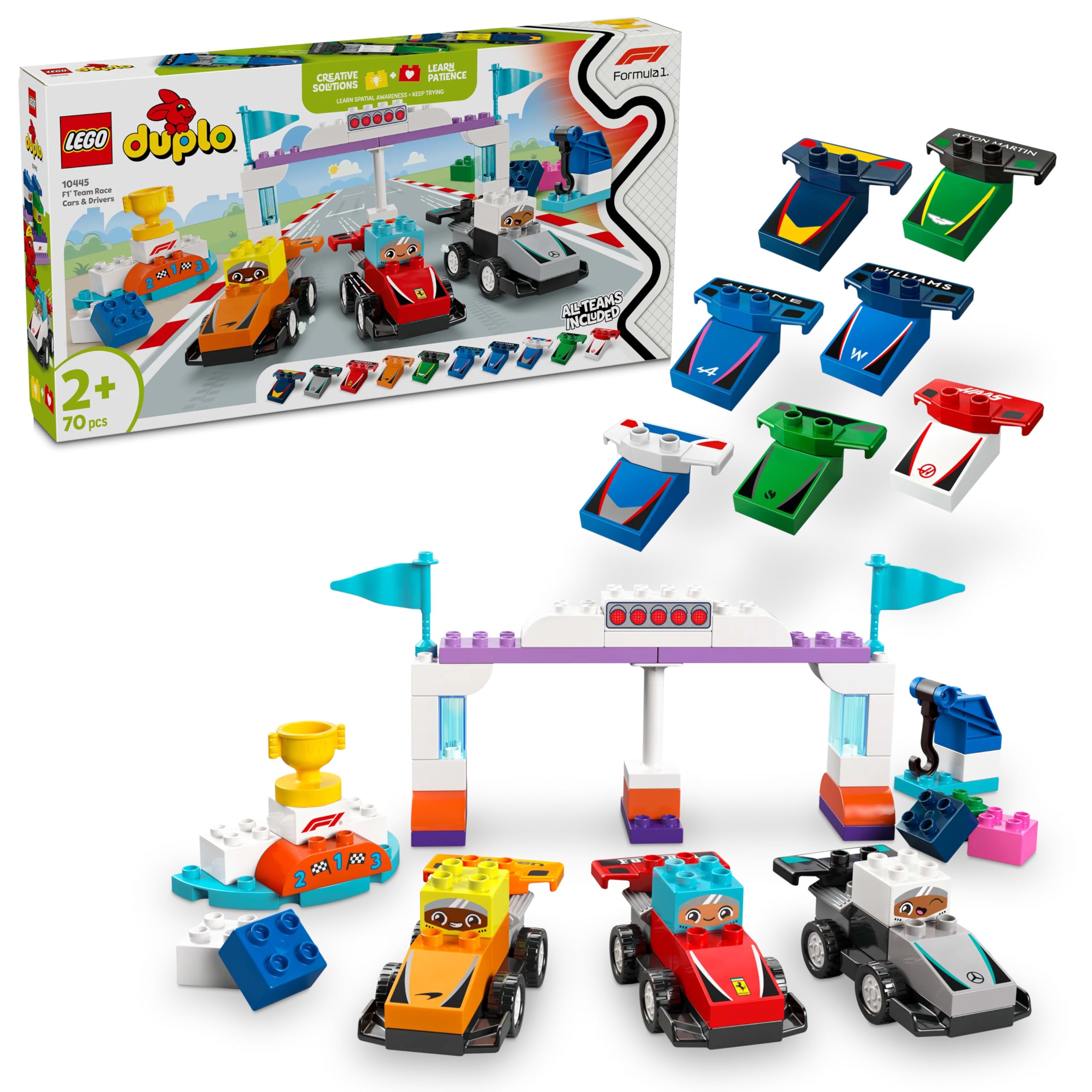 Lego Duplo 10445 - F1 Team Race Cars & Drivers F1 Race Car and Driver
