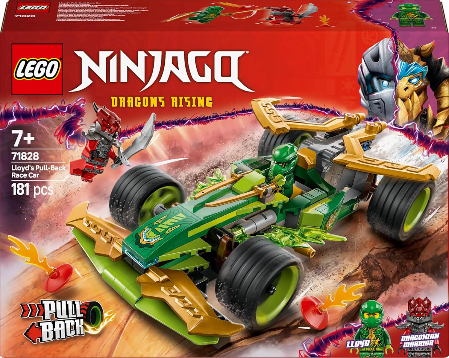 LEGO 71828 Ninjago Lloyd's Pull Back Race Car, Toy