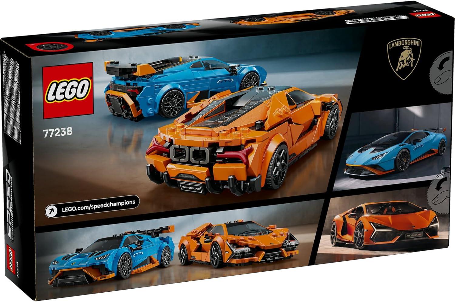 Lego 77238 Speed Champion Lamborghini Revuelto & Huracán STO Toy