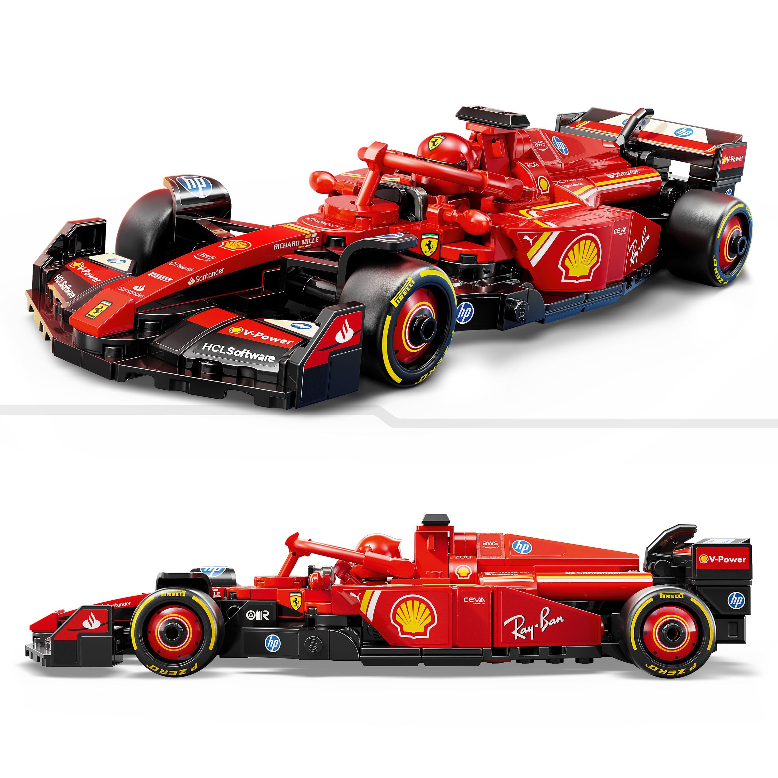 LEGO Speed Champions Ferrari SF-24 F1 Race Car Toy with a Collectible