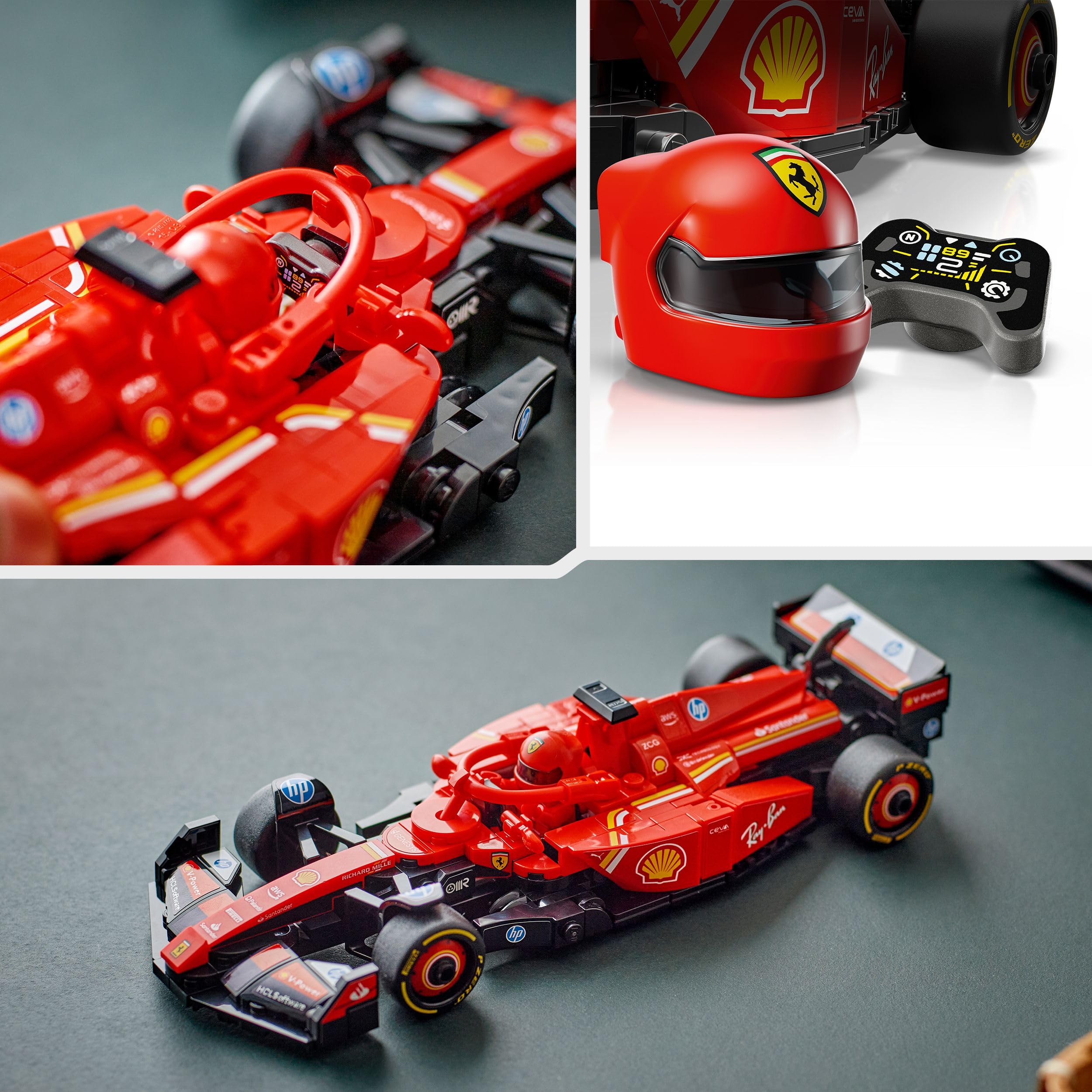 LEGO Speed Champions Ferrari SF-24 F1 Race Car Toy with a Collectible