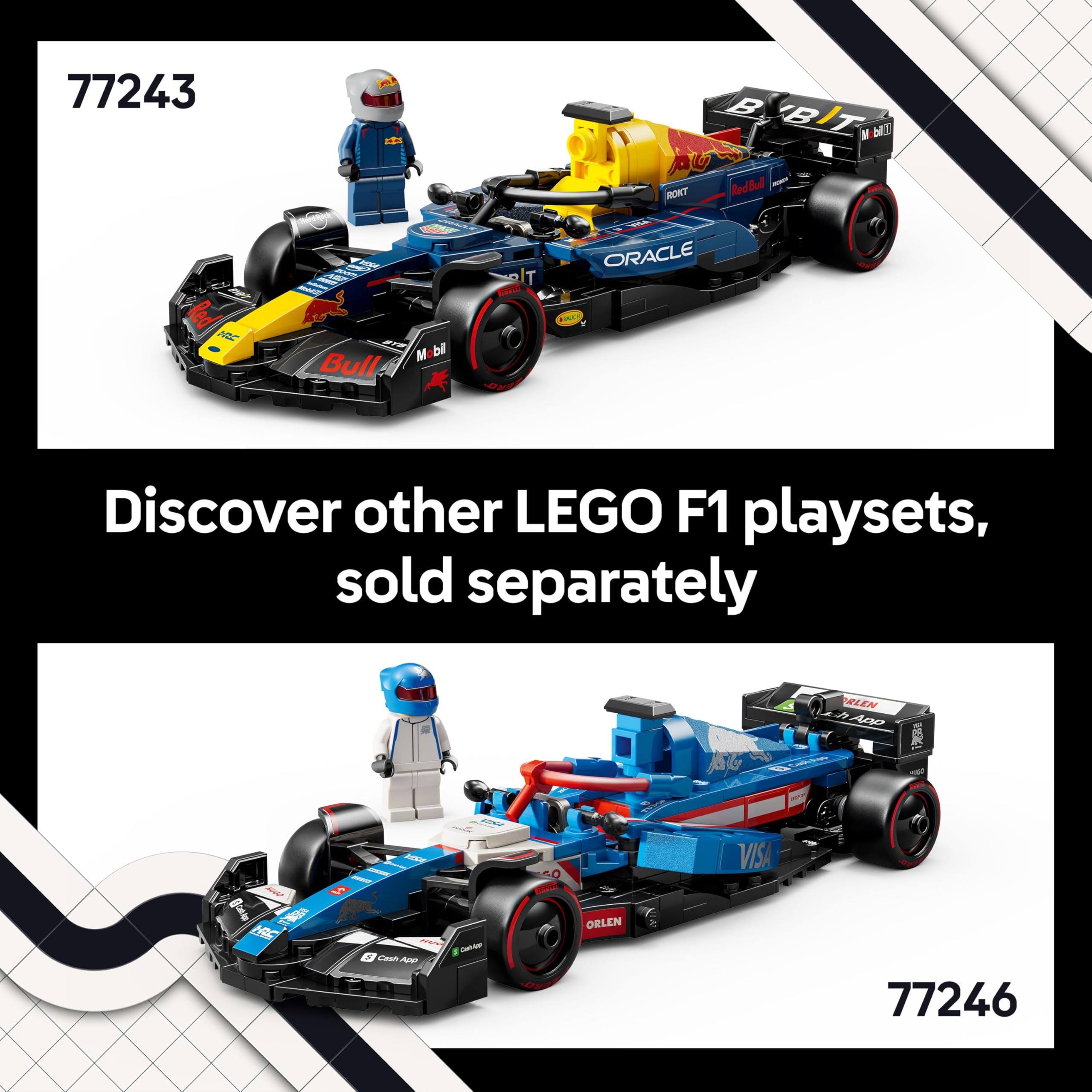 LEGO Speed Champions Oracle Red Bull Racing RB20 F1 Race Car Model with