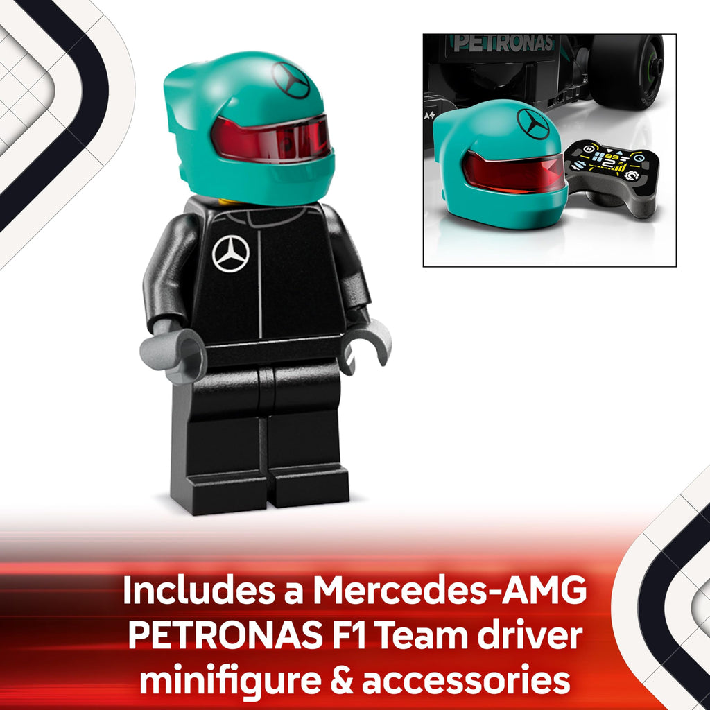 LEGO Speed Champions Mercedes-AMG F1 W15 Race Car Toy with a