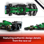 LEGO Speed Champions Aston Martin Aramco F1 AMR24 Race Car Toy with a