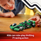 LEGO Speed Champions KICK Sauber F1 Team C44 Race Car Toy with a